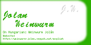 jolan weinwurm business card